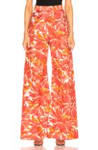 Alexis Genette Pant In Orange,floral,tropical
