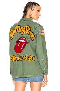 Madeworn Rolling Stones Chenille Patch Jacket In Green