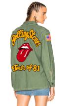 Madeworn Rolling Stones Chenille Patch Jacket In Green