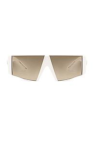 Versace Rectangle Shield Sunglasses In White