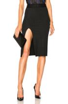 Baja East Wide Rib Jersey Slit Skirt In Black