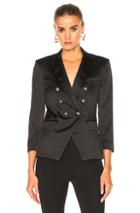 Veronica Beard Empire Double Breasted Blazer In Black