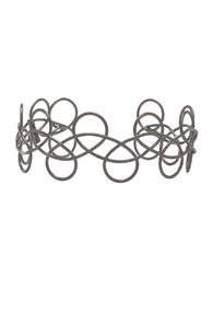 Acne Studios Fabi Large Necklace In Black,metallics