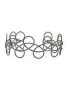 Acne Studios Fabi Large Necklace In Black,metallics