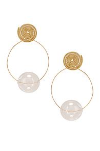 Modern Weaving Coil Orbital Hoops In Metallic