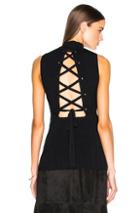 Proenza Schouler Pleated Rib Knit Top In Black