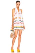 Lisa Marie Fernandez Mini Babydoll Dress In Abstract,white