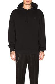 Acne Studios Farrin Face Hoodie In Black