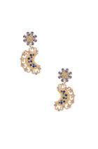 Dolce & Gabbana Crystal Lunar Earrings In Metallics