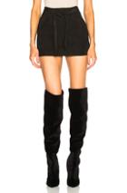 Saint Laurent Belted Suede Mini Skirt In Black