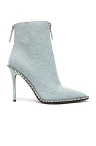 Alexander Wang Denim Eri Boots In Blue
