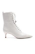 Alexandre Birman Leather Millen Lace Up Ankle Boots In White