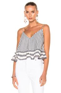 Nicholas Santorini Stripe Cami Top In Blue,neutrals,stripes