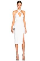Nicholas Diamond Cut Out Dress In White