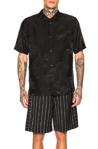 Alexander Wang Black Dragon Jacquard Shirt In Animal Print,black