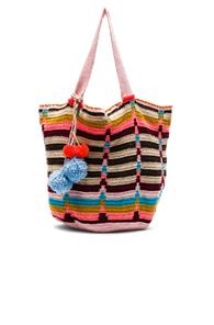 Sophie Anderson Jonas Bag In Stripes,pink,geometric Print