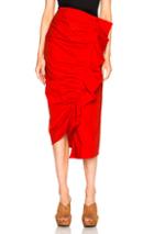 Isa Arfen Ruched Up Skirt In Red