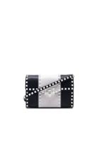 Valentino Medium Free White Rockstud Shoulder Bag In Blue