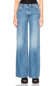 Alexander Wang Denim X Alexander Wang Rave Wide Leg In Blue