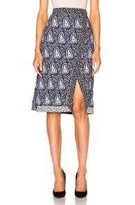 Altuzarra Jude Printed Skirt In Blue,abstract,floral