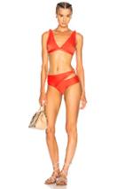 Adriana Degreas Solid Knot Bikini In Orange