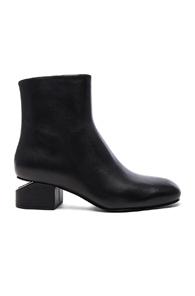 Alexander Wang Leather Kelly Booties In Black