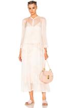 Raquel Allegra Shirred Waist Dress In Neutrals,ombre & Tie Dye