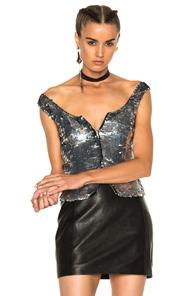 Attico Luisa Top In Metallics