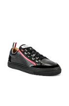 Thom Browne Leather Sneaker In Black