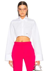 Off-white Cropped Shirt In White
