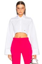 Off-white Cropped Shirt In White