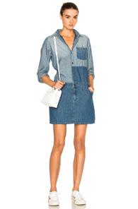 Current/elliott Whitney Coverall Dress In Blue