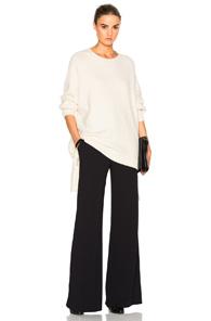Tibi Tie Detail Sweater In Neutrals