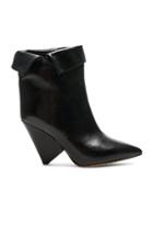 Isabel Marant Leather Luliana Ankle Boots In Black