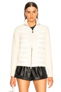 Moncler Maglione Tricot Cardigan In White