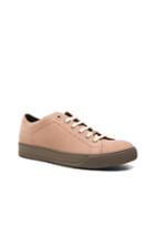 Lanvin Nubuck Calfskin Low Top Sneakers In Neutrals