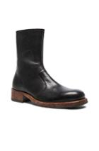 Maison Margiela Leather Replica Boots In Black