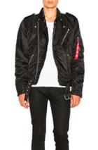Alpha Industries Outlaw Biker Jacket In Black