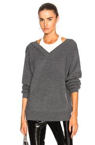 T By Alexander Wang Bi-layer Tank Sweater In Gray
