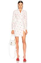 Equipment Allaire Dress In Floral,polka Dots,white