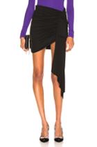 Alexandre Vauthier Stretch Jersey Ruched Mini Skirt In Black