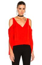 Frankie Open Shoulder Top In Red