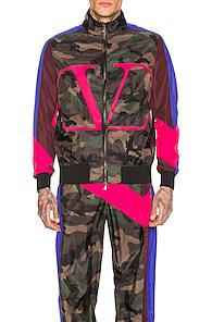 Valentino Jacket In Blue,camo,green,pink
