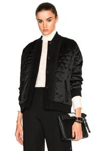 Maison Margiela Wool Satin Jacket In Black