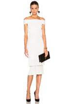 Roland Mouret Amery Ripple Open Lace Dress In White