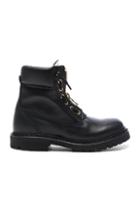 Balmain Leather Taiga Boots In Black