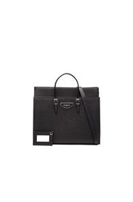 Balenciaga Medium City Plate Portfolio In Black
