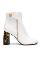 Stella Mccartney Zip Ankle Boots In White,animal Print