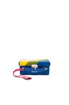 Mark Cross Grace Small Box Bag In Blue,stripes