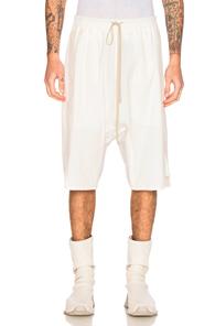 Rick Owens Basket Swinger Shorts In White